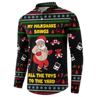 My Milkshake Bring Christmas Design Button Sweatshirt Xmas Holiday Patterns - Wonder Print Shop