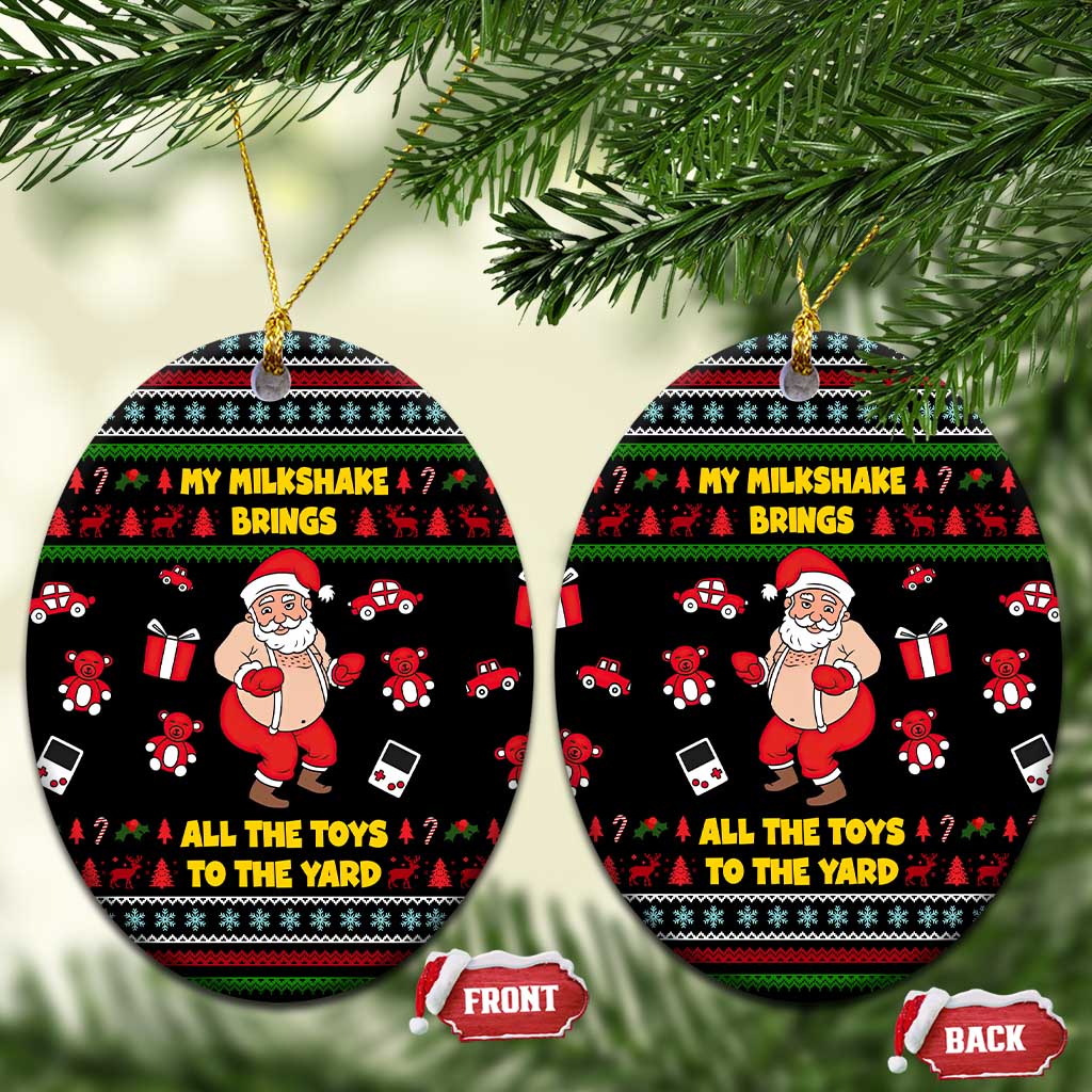 My Milkshake Bring Christmas Design Ceramic Ornament Xmas Holiday Patterns - Wonder Print Shop