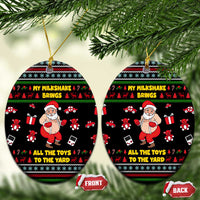 My Milkshake Bring Christmas Design Ceramic Ornament Xmas Holiday Patterns - Wonder Print Shop