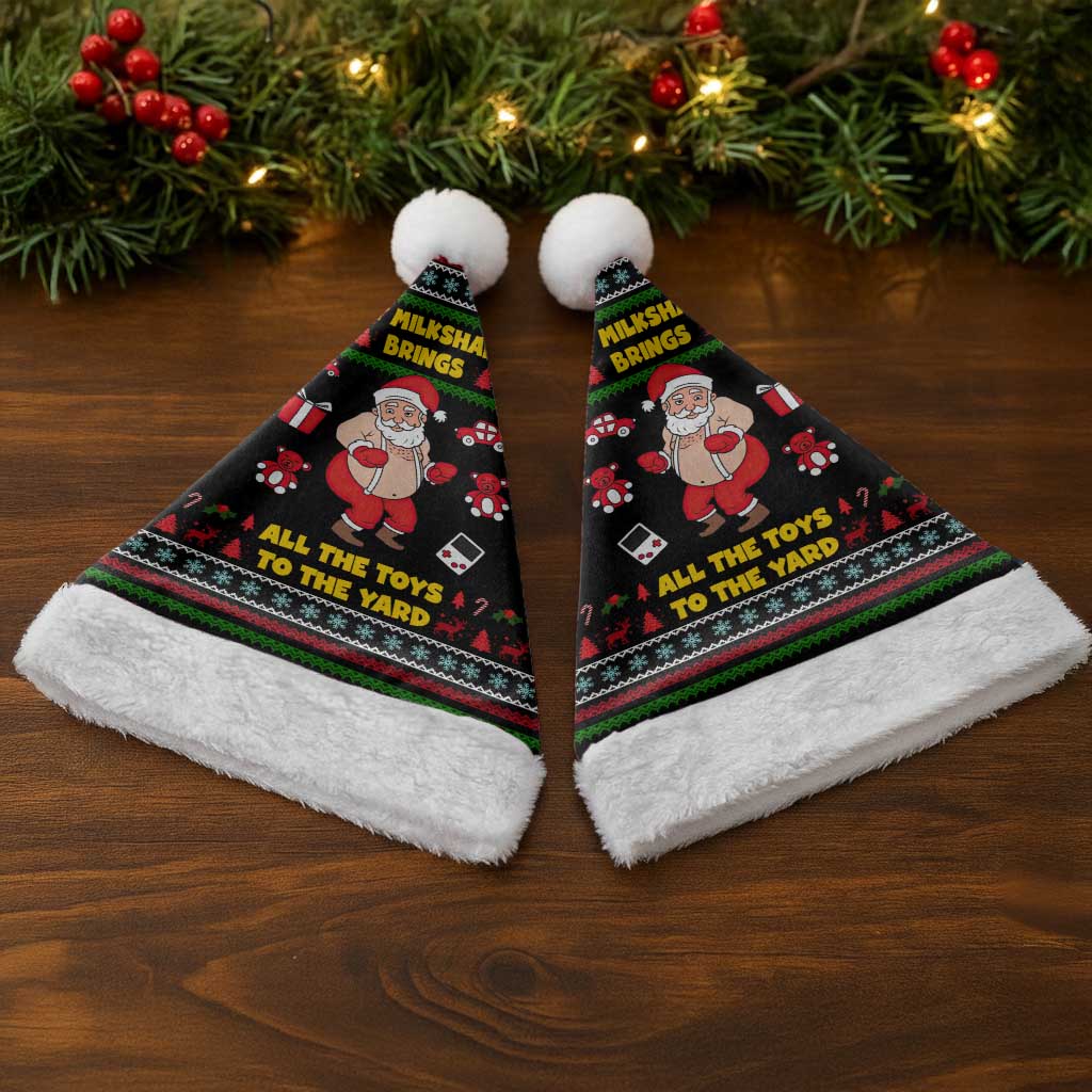 My Milkshake Bring Christmas Design Christmas Santa Hat Xmas Holiday Patterns - Wonder Print Shop