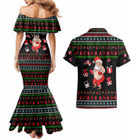 My Milkshake Bring Christmas Design Couples Matching Mermaid Dress and Hawaiian Shirt Xmas Holiday Patterns - Wonder Print Shop