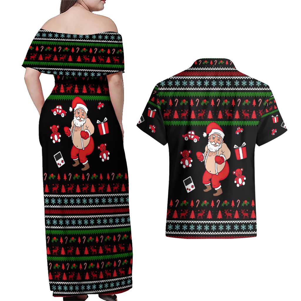 My Milkshake Bring Christmas Design Couples Matching Off Shoulder Maxi Dress and Hawaiian Shirt Xmas Holiday Patterns - Wonder Print Shop