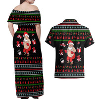 My Milkshake Bring Christmas Design Couples Matching Off Shoulder Maxi Dress and Hawaiian Shirt Xmas Holiday Patterns - Wonder Print Shop