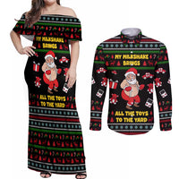 My Milkshake Bring Christmas Design Couples Matching Off Shoulder Maxi Dress and Long Sleeve Button Shirt Xmas Holiday Patterns - Wonder Print Shop
