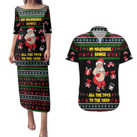 My Milkshake Bring Christmas Design Couples Matching Puletasi and Hawaiian Shirt Xmas Holiday Patterns - Wonder Print Shop