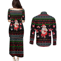 My Milkshake Bring Christmas Design Couples Matching Puletasi and Long Sleeve Button Shirt Xmas Holiday Patterns - Wonder Print Shop
