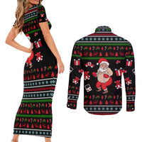 My Milkshake Bring Christmas Design Couples Matching Short Sleeve Bodycon Dress and Long Sleeve Button Shirt Xmas Holiday Patterns - Wonder Print Shop