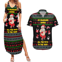 My Milkshake Bring Christmas Design Couples Matching Summer Maxi Dress and Hawaiian Shirt Xmas Holiday Patterns - Wonder Print Shop