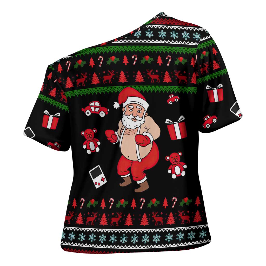 My Milkshake Bring Christmas Design Cross Shoulder Shirt Xmas Holiday Patterns - Wonder Print Shop