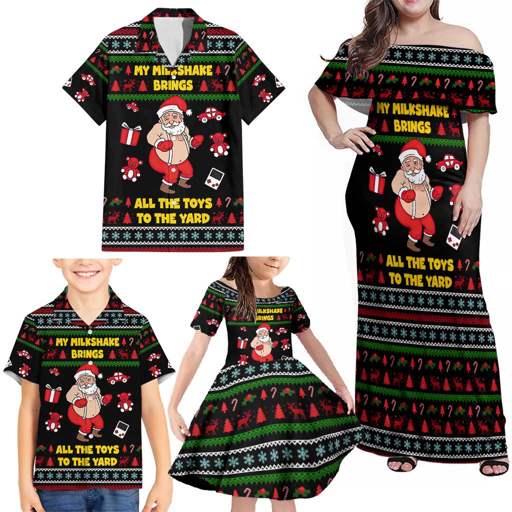 My Milkshake Bring Christmas Design Family Matching Off Shoulder Maxi Dress and Hawaiian Shirt Xmas Holiday Patterns - Wonder Print Shop