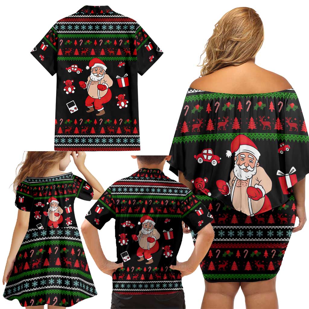 My Milkshake Bring Christmas Design Family Matching Off Shoulder Short Dress and Hawaiian Shirt Xmas Holiday Patterns - Wonder Print Shop