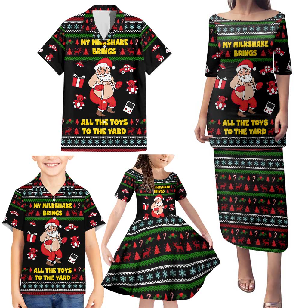 My Milkshake Bring Christmas Design Family Matching Puletasi and Hawaiian Shirt Xmas Holiday Patterns - Wonder Print Shop