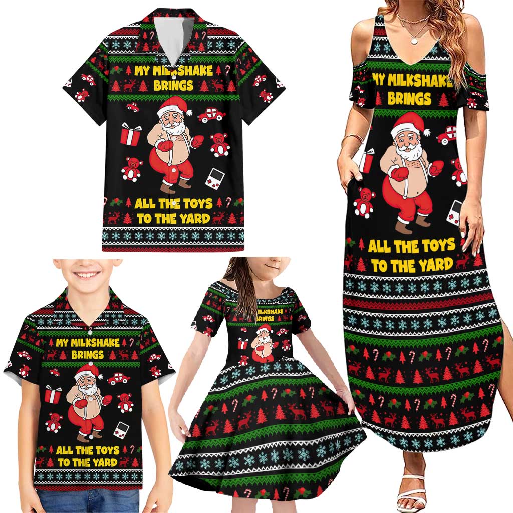 My Milkshake Bring Christmas Design Family Matching Summer Maxi Dress and Hawaiian Shirt Xmas Holiday Patterns - Wonder Print Shop