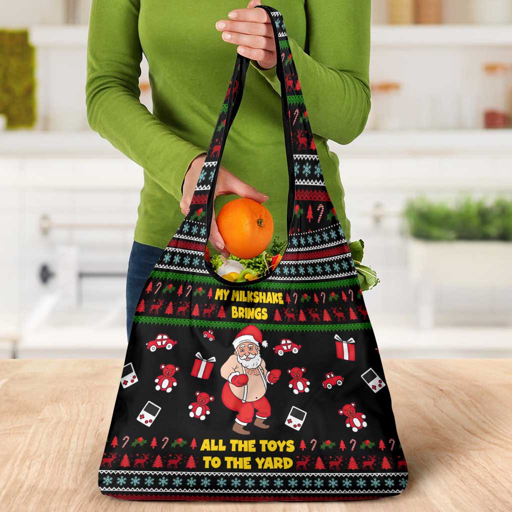 My Milkshake Bring Christmas Design Grocery Bag Xmas Holiday Patterns - Wonder Print Shop
