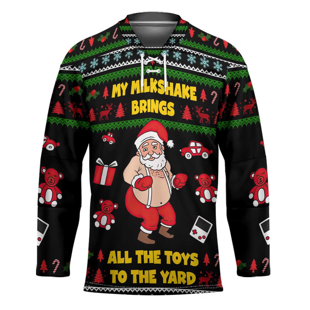 My Milkshake Bring Christmas Design Hockey Jersey Xmas Holiday Patterns - Wonder Print Shop