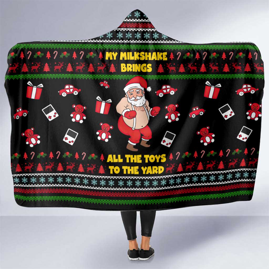 My Milkshake Bring Christmas Design Hooded Blanket Xmas Holiday Patterns - Wonder Print Shop