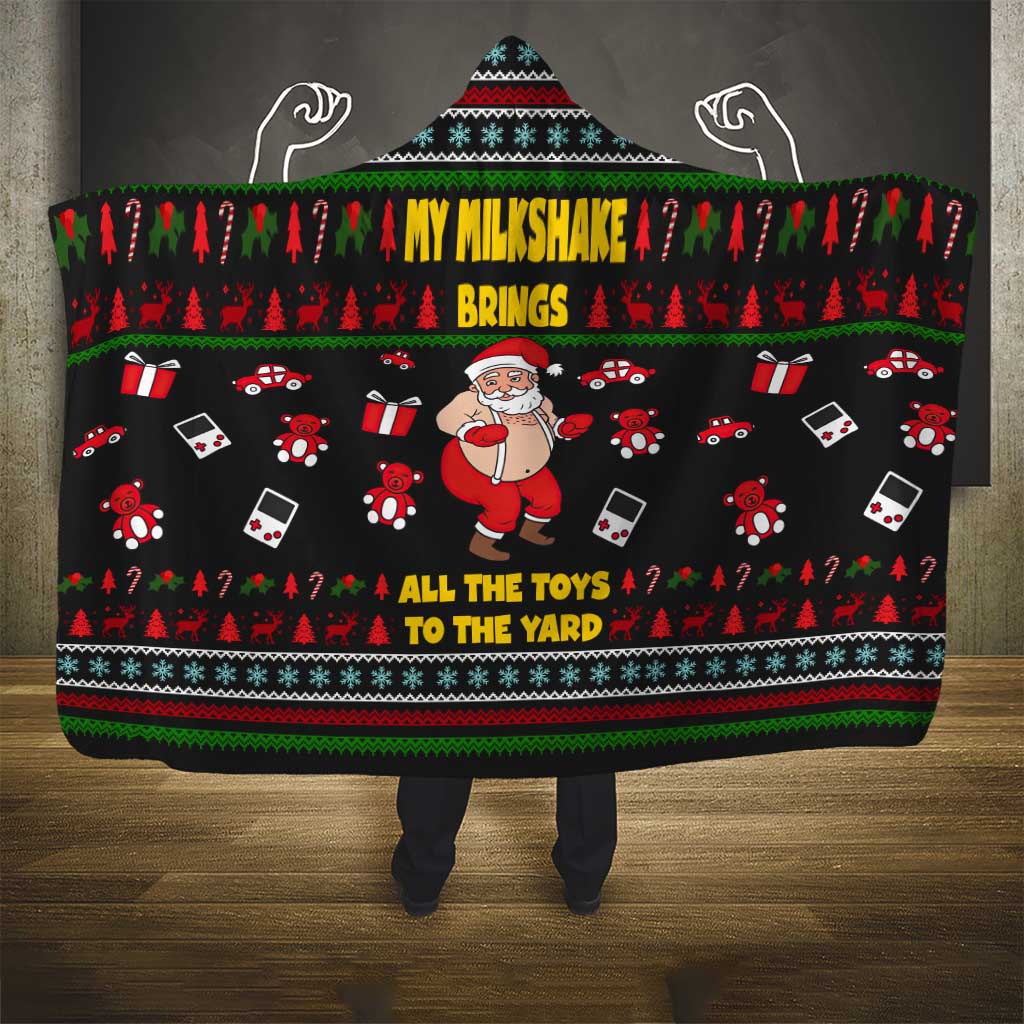 My Milkshake Bring Christmas Design Hooded Blanket Xmas Holiday Patterns - Wonder Print Shop
