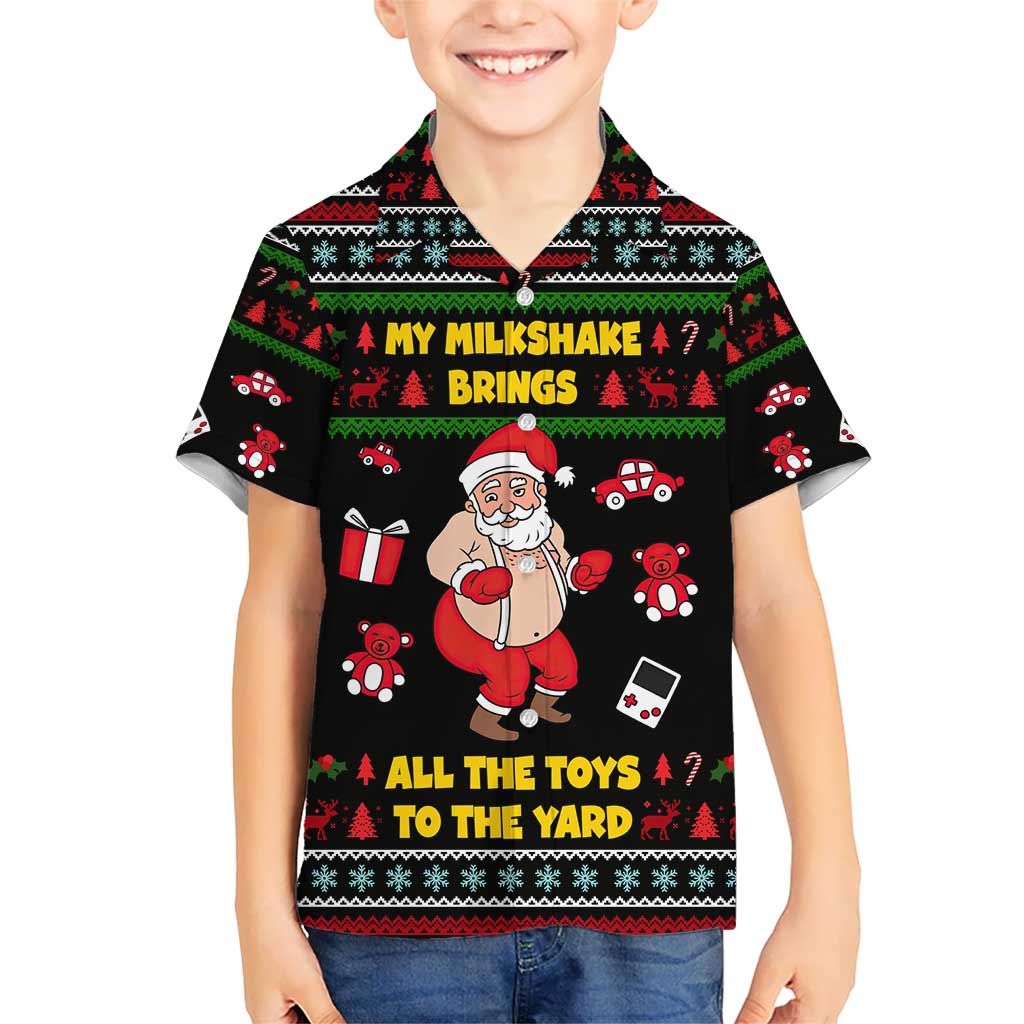 My Milkshake Bring Christmas Design Kid Hawaiian Shirt Xmas Holiday Patterns - Wonder Print Shop