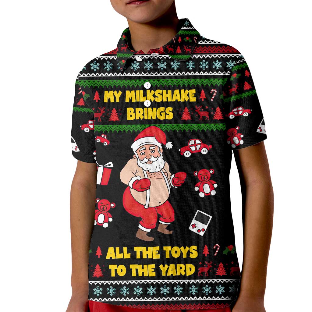 My Milkshake Bring Christmas Design Kid Polo Shirt Xmas Holiday Patterns - Wonder Print Shop