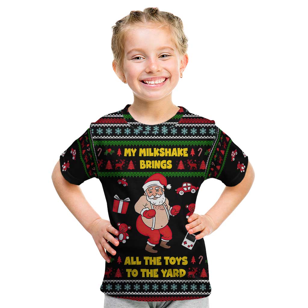 My Milkshake Bring Christmas Design Kid T Shirt Xmas Holiday Patterns - Wonder Print Shop