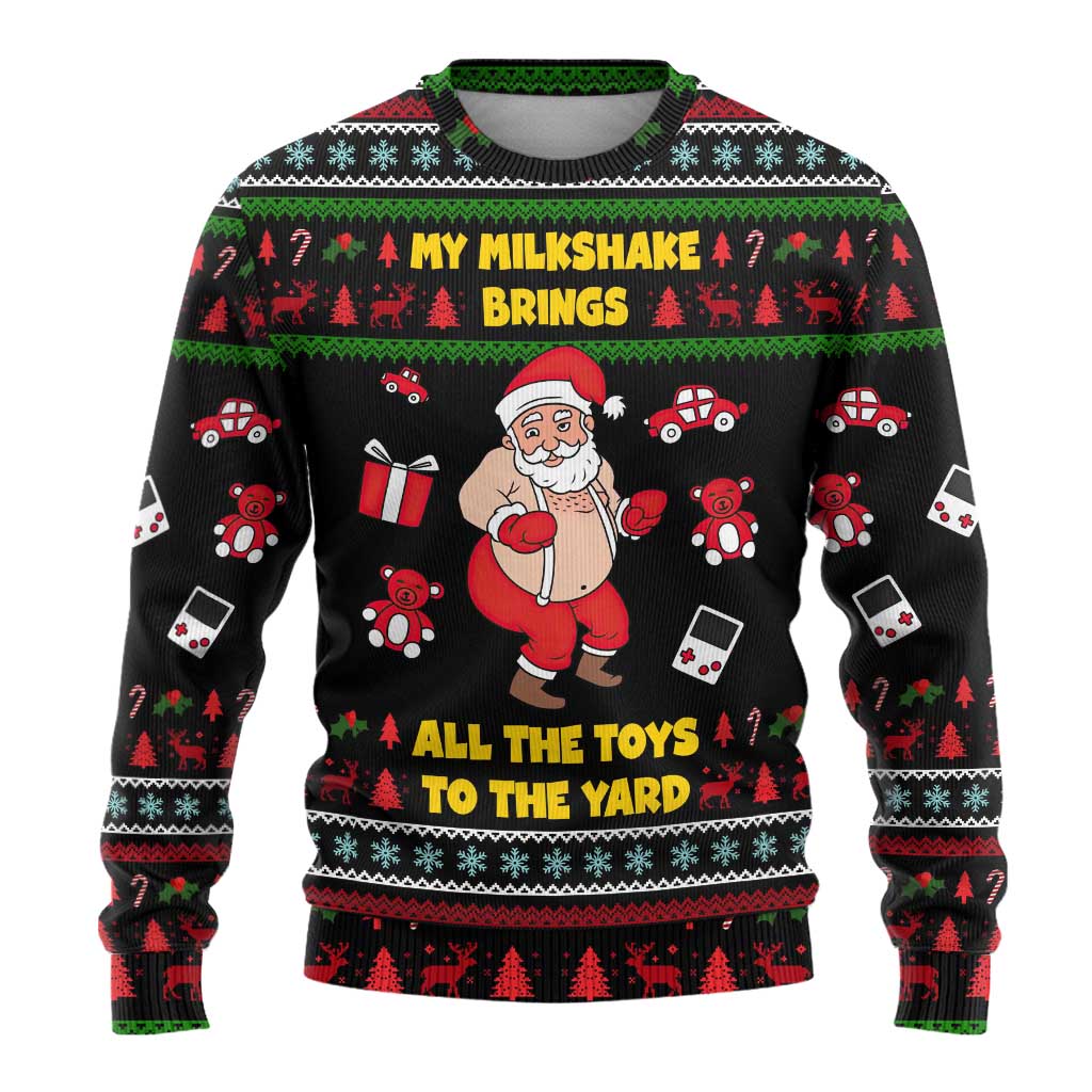 My Milkshake Bring Christmas Design Ugly Christmas Sweater Xmas Holiday Patterns - Wonder Print Shop