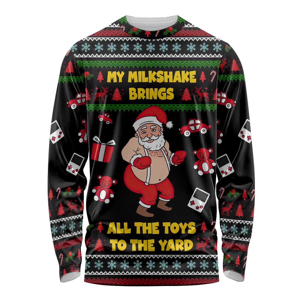 My Milkshake Bring Christmas Design Long Sleeve Shirt Xmas Holiday Patterns - Wonder Print Shop