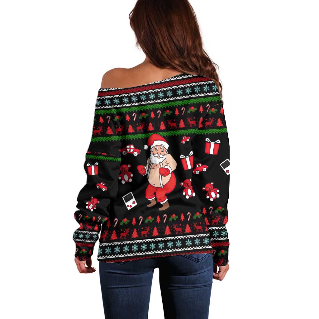My Milkshake Bring Christmas Design Off Shoulder Sweater Xmas Holiday Patterns - Wonder Print Shop