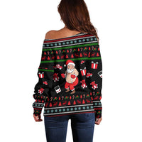 My Milkshake Bring Christmas Design Off Shoulder Sweater Xmas Holiday Patterns - Wonder Print Shop