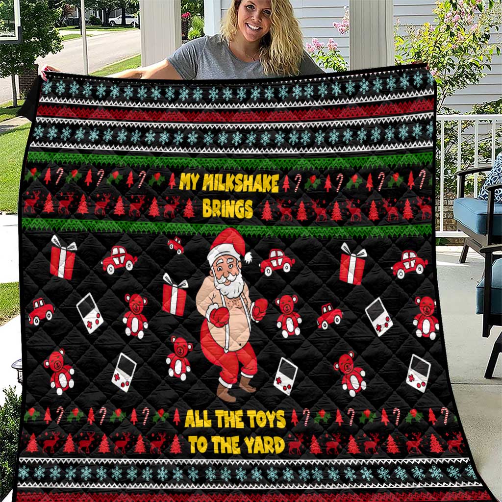 My Milkshake Bring Christmas Design Quilt Xmas Holiday Patterns - Wonder Print Shop