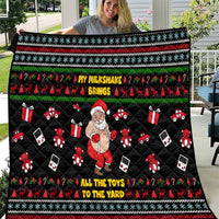 My Milkshake Bring Christmas Design Quilt Xmas Holiday Patterns - Wonder Print Shop