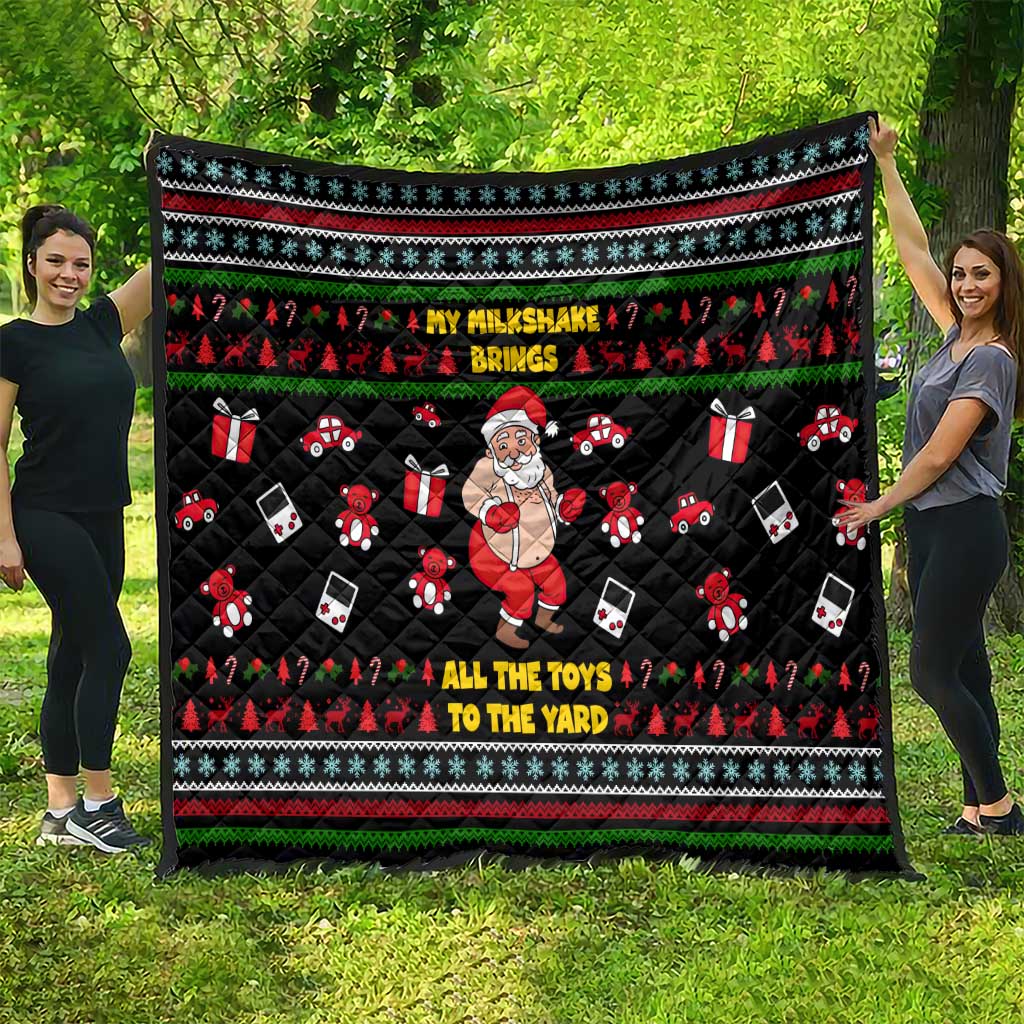 My Milkshake Bring Christmas Design Quilt Xmas Holiday Patterns - Wonder Print Shop