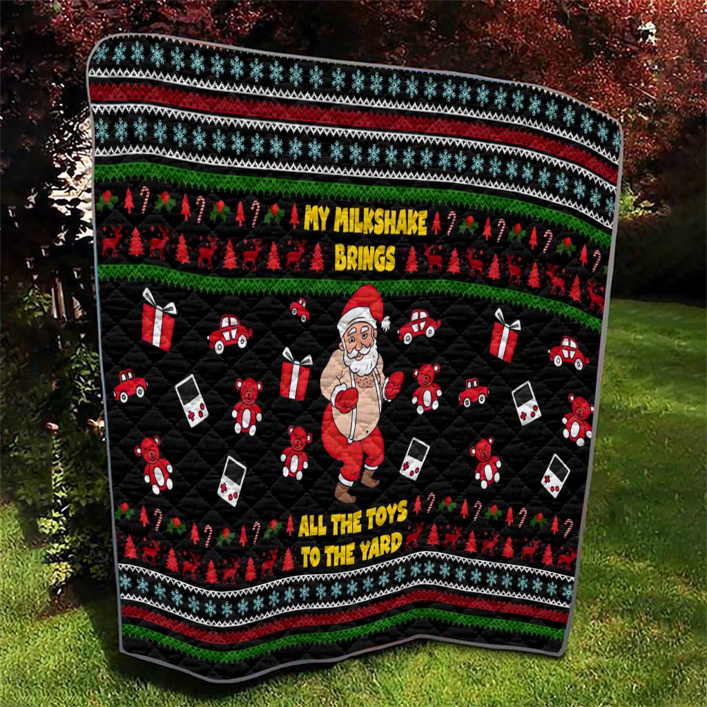 My Milkshake Bring Christmas Design Quilt Xmas Holiday Patterns - Wonder Print Shop