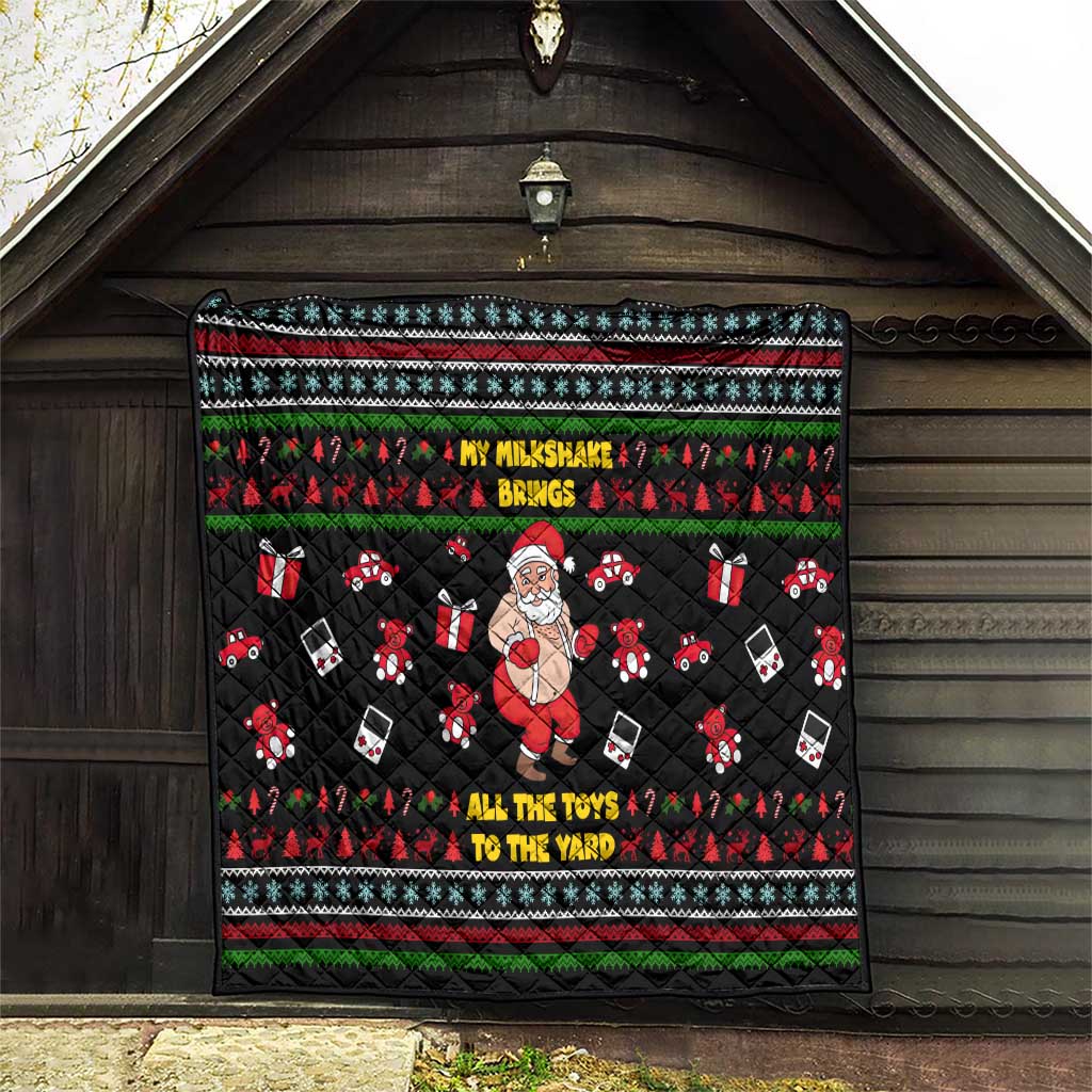 My Milkshake Bring Christmas Design Quilt Xmas Holiday Patterns - Wonder Print Shop