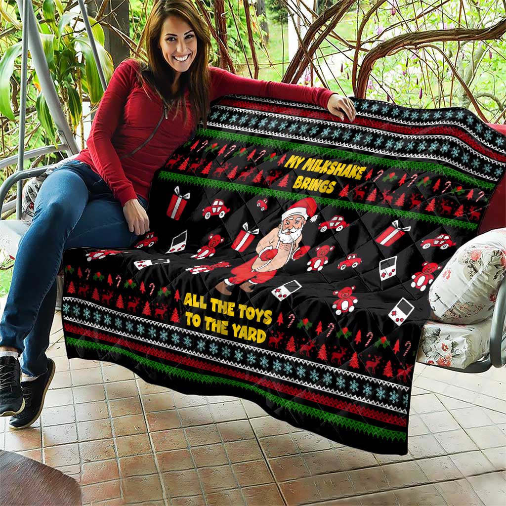 My Milkshake Bring Christmas Design Quilt Xmas Holiday Patterns - Wonder Print Shop