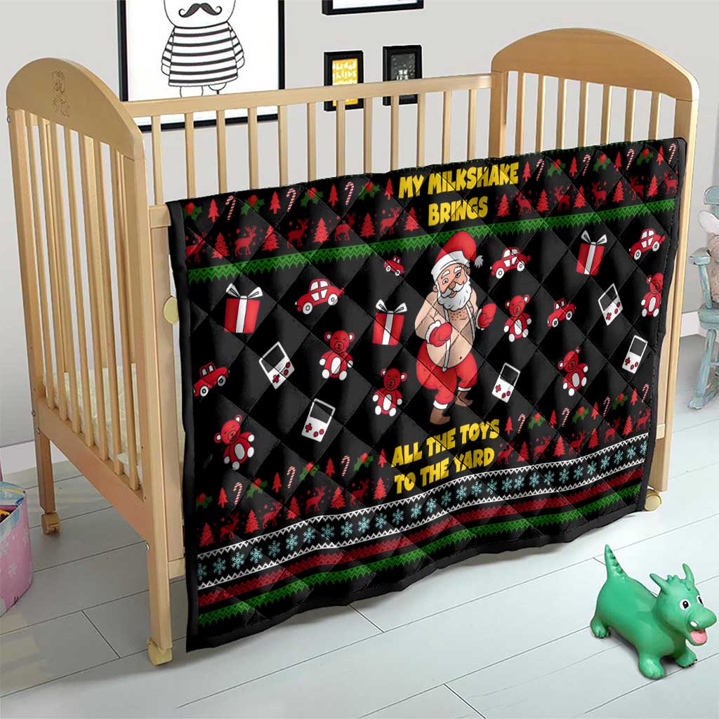 My Milkshake Bring Christmas Design Quilt Xmas Holiday Patterns - Wonder Print Shop