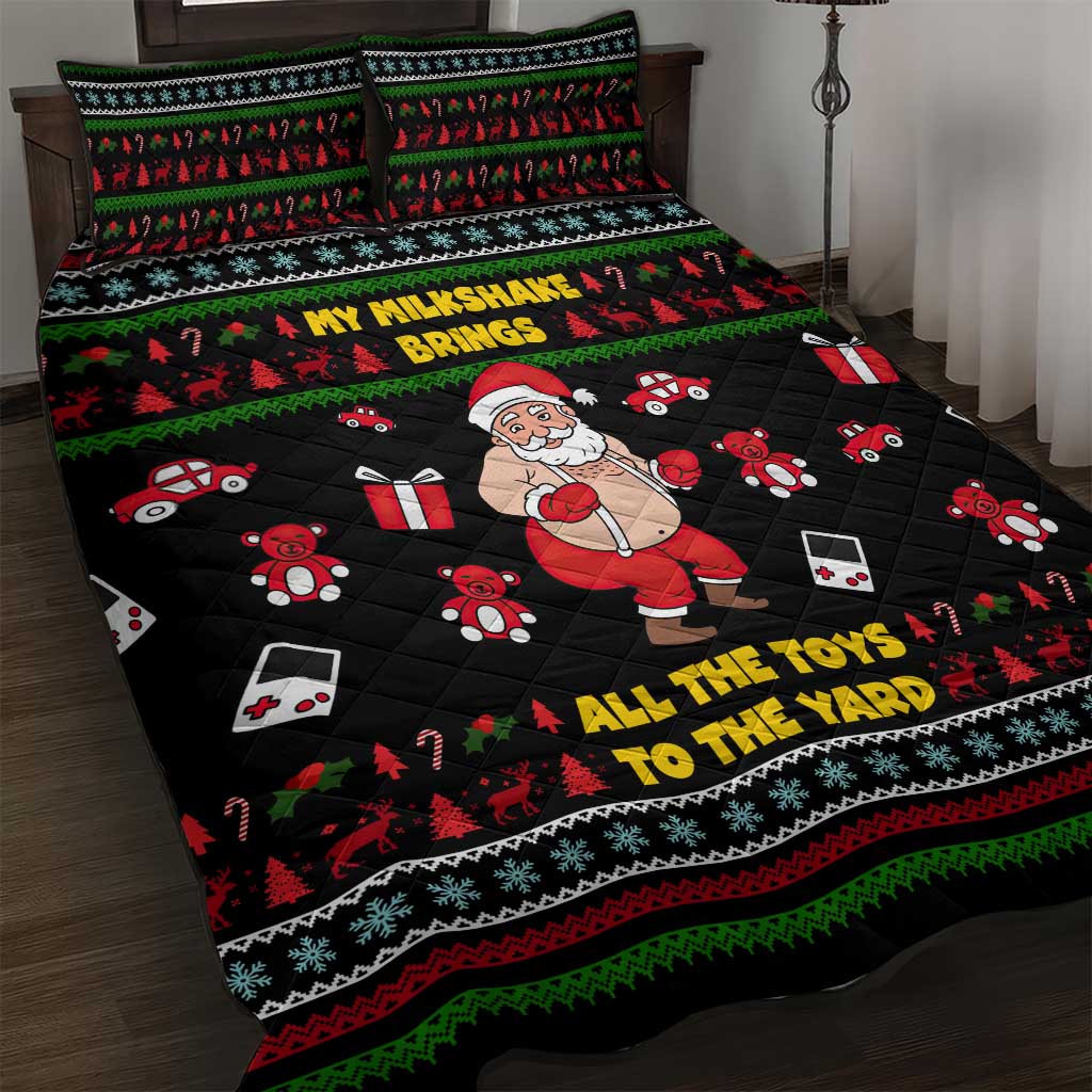 My Milkshake Bring Christmas Design Quilt Bed Set Xmas Holiday Patterns - Wonder Print Shop