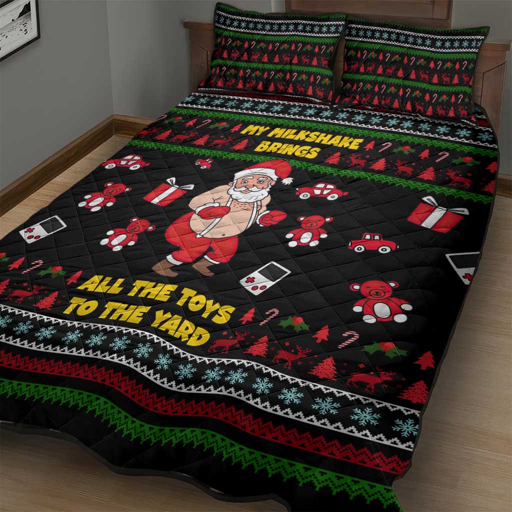 My Milkshake Bring Christmas Design Quilt Bed Set Xmas Holiday Patterns - Wonder Print Shop