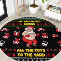 My Milkshake Bring Christmas Design Round Carpet Xmas Holiday Patterns - Wonder Print Shop
