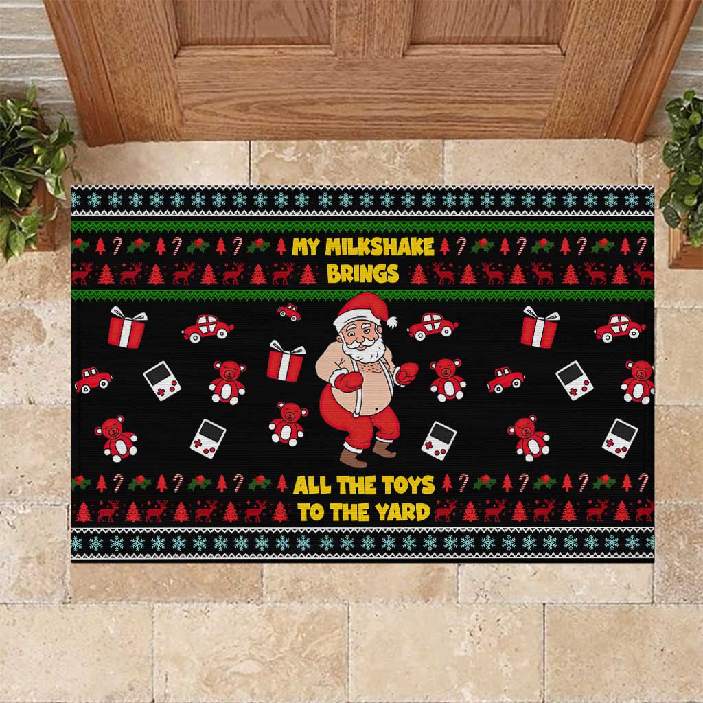 My Milkshake Bring Christmas Design Rubber Doormat Xmas Holiday Patterns - Wonder Print Shop