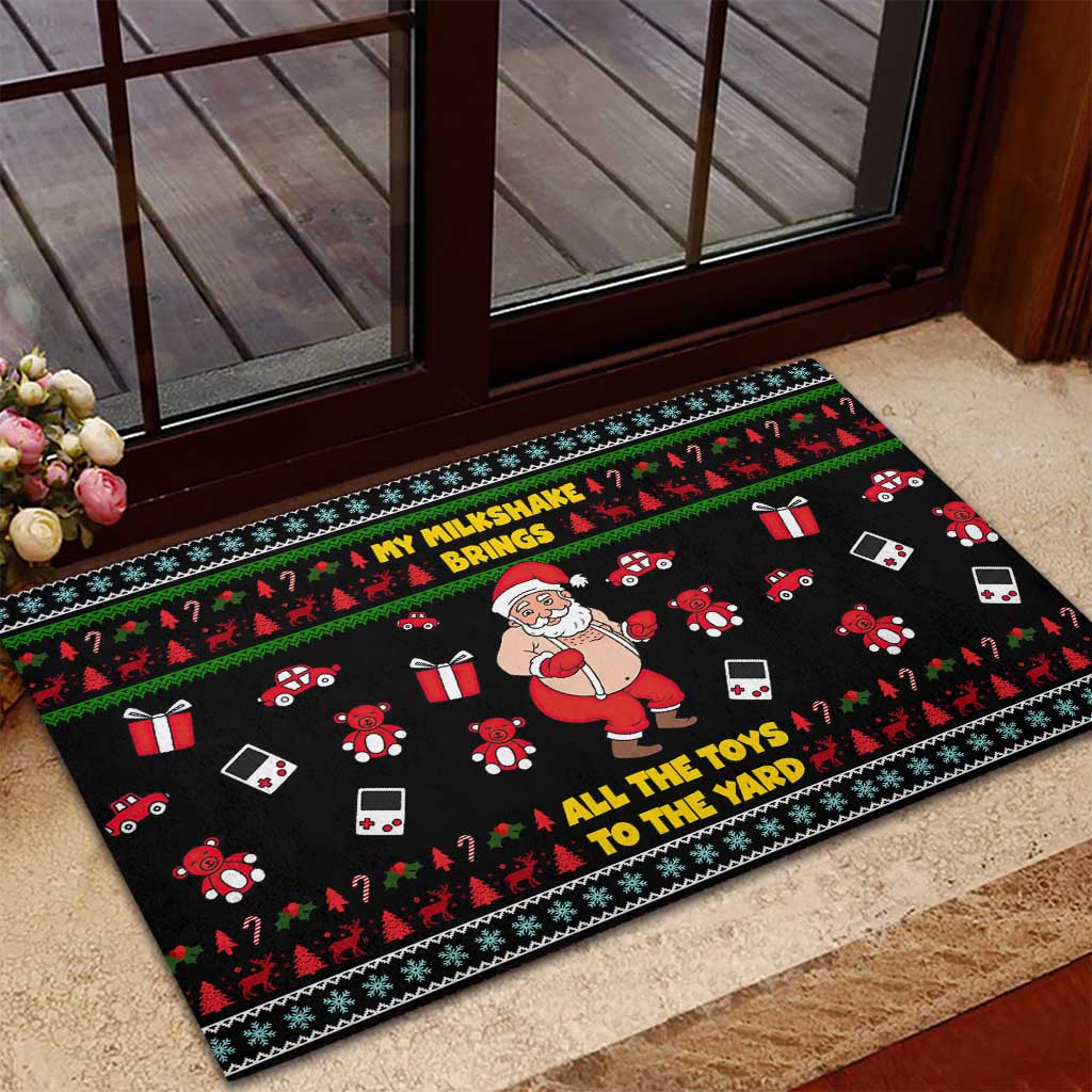 My Milkshake Bring Christmas Design Rubber Doormat Xmas Holiday Patterns - Wonder Print Shop