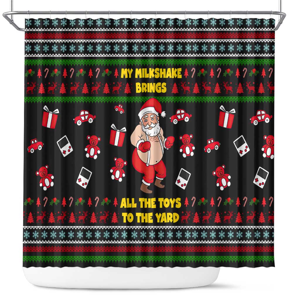 My Milkshake Bring Christmas Design Shower Curtain Xmas Holiday Patterns - Wonder Print Shop