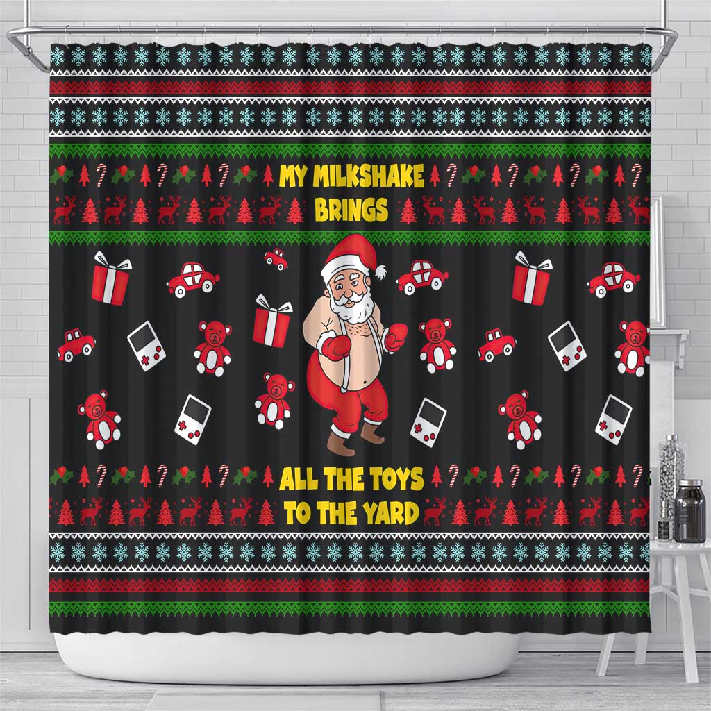 My Milkshake Bring Christmas Design Shower Curtain Xmas Holiday Patterns - Wonder Print Shop