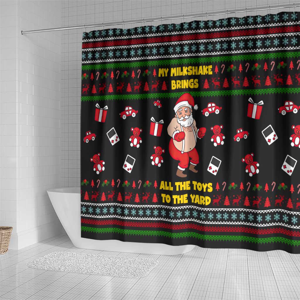My Milkshake Bring Christmas Design Shower Curtain Xmas Holiday Patterns - Wonder Print Shop