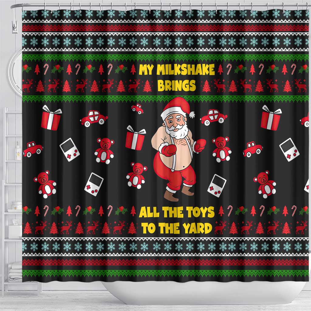 My Milkshake Bring Christmas Design Shower Curtain Xmas Holiday Patterns - Wonder Print Shop