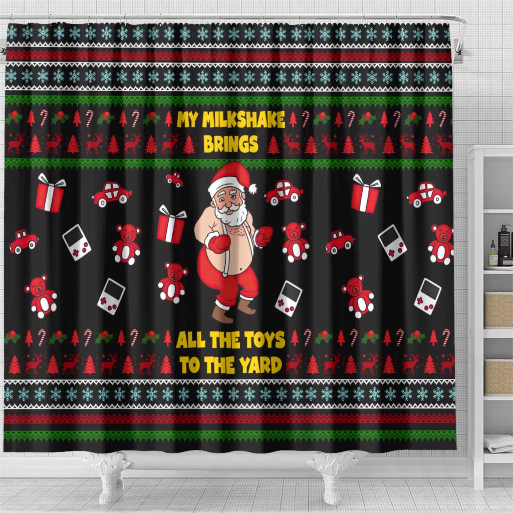 My Milkshake Bring Christmas Design Shower Curtain Xmas Holiday Patterns - Wonder Print Shop