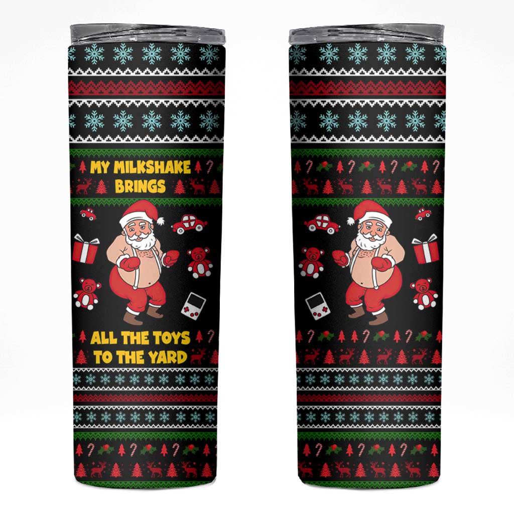 My Milkshake Bring Christmas Design Skinny Tumbler Xmas Holiday Patterns - Wonder Print Shop