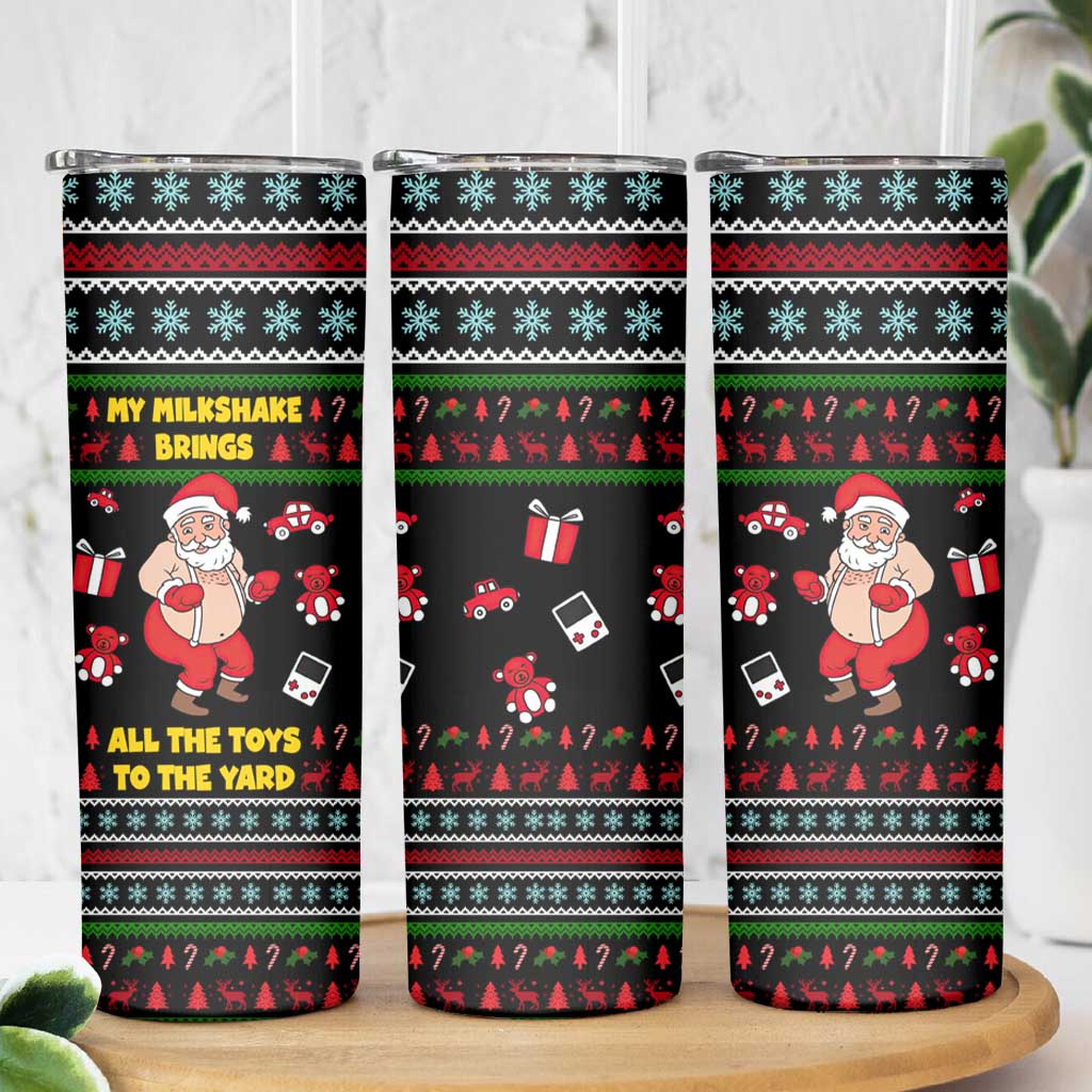My Milkshake Bring Christmas Design Skinny Tumbler Xmas Holiday Patterns - Wonder Print Shop