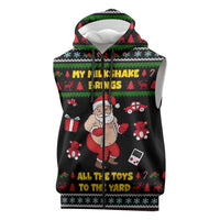 My Milkshake Bring Christmas Design Sleeveless Zip Hoodie Xmas Holiday Patterns - Wonder Print Shop