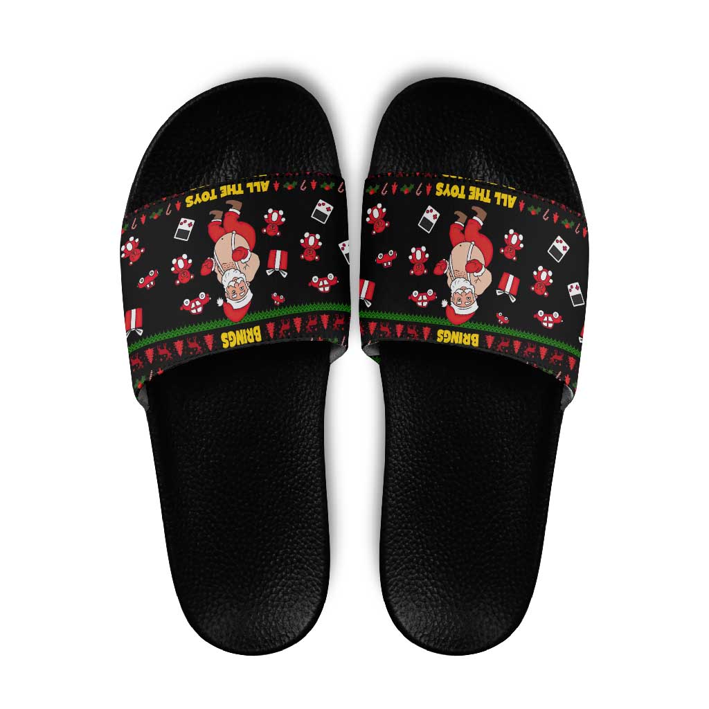 My Milkshake Bring Christmas Design Slide Sandals Xmas Holiday Patterns - Wonder Print Shop