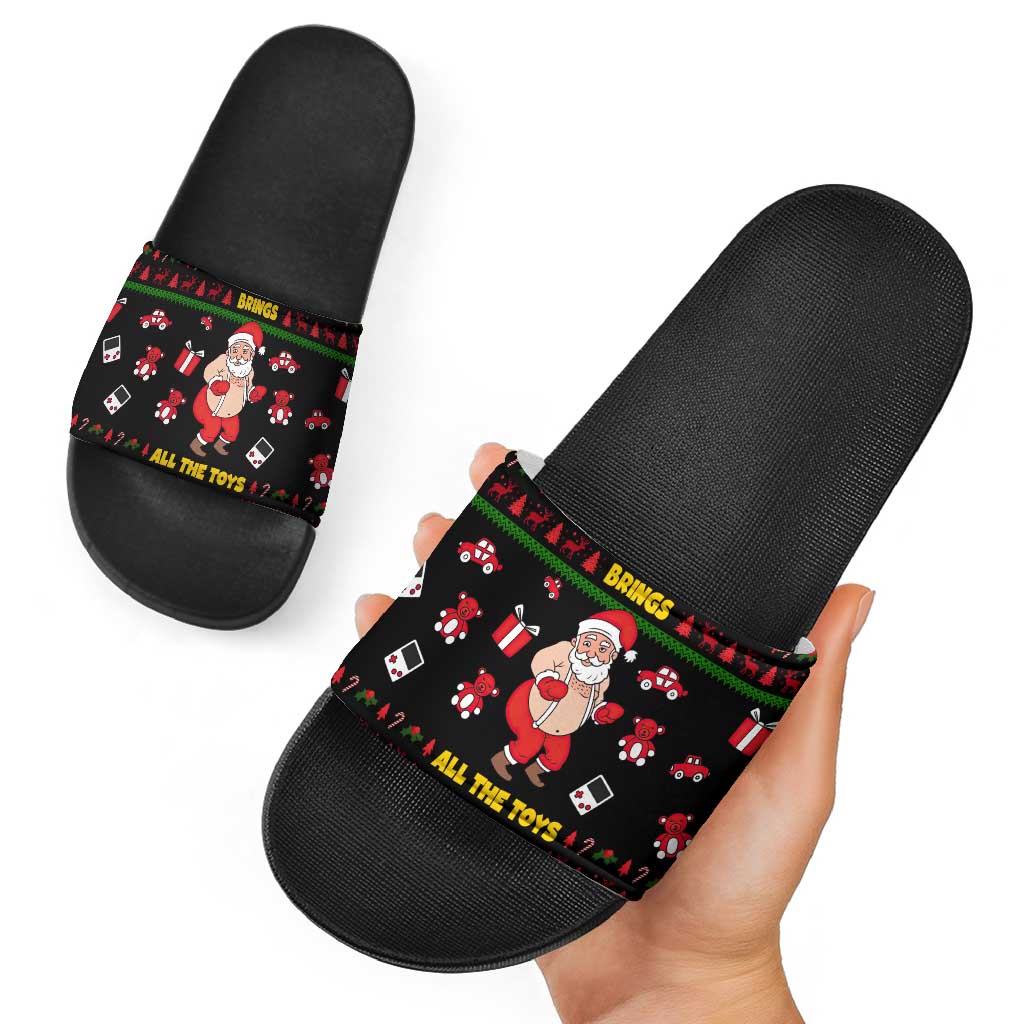My Milkshake Bring Christmas Design Slide Sandals Xmas Holiday Patterns - Wonder Print Shop